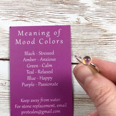 Mini Mood Ring in Sterling Silver - Etsy