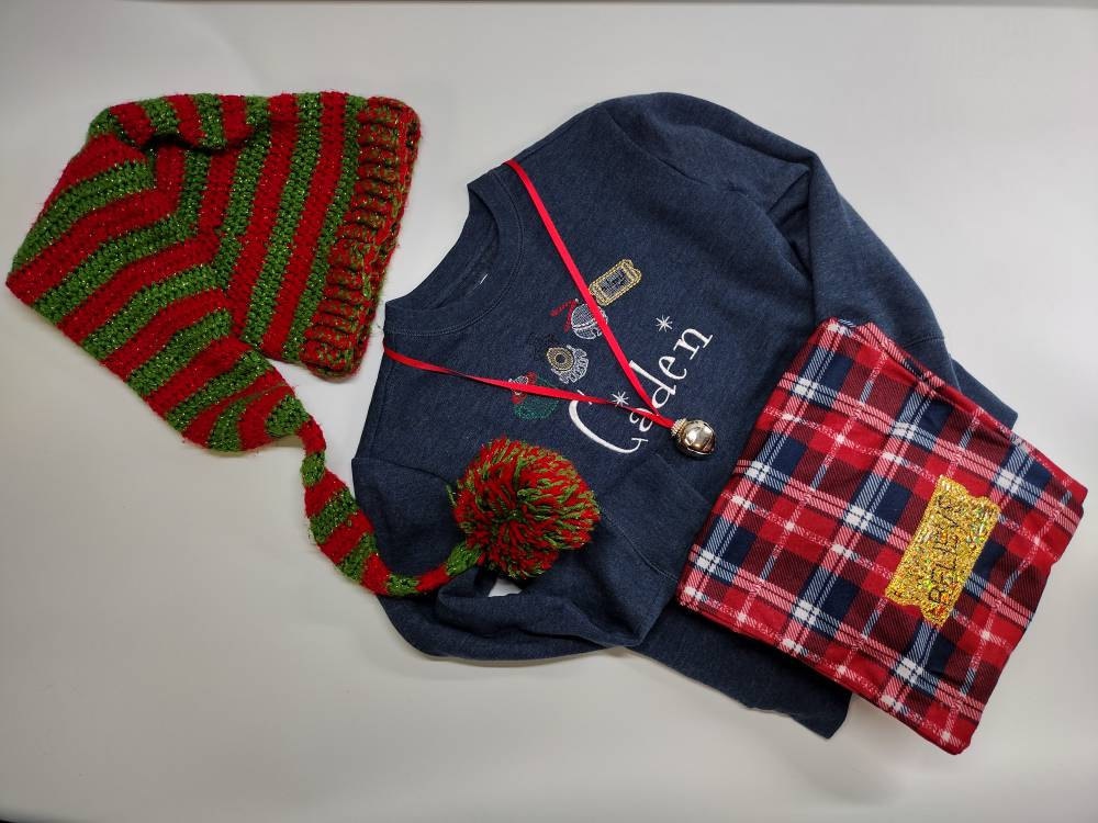 Customer photo for 10 Christmas embroidery fonts bundle