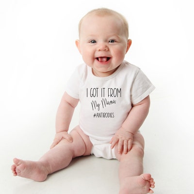 Blank White Baby Bodysuit Shirt Mockup Modeled by Baby Infant Babygrow ...
