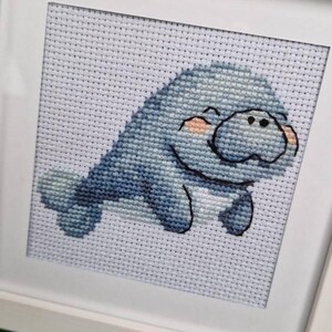 Cross Stitch Pattern Manatee -digital Cross Stitch Chart for