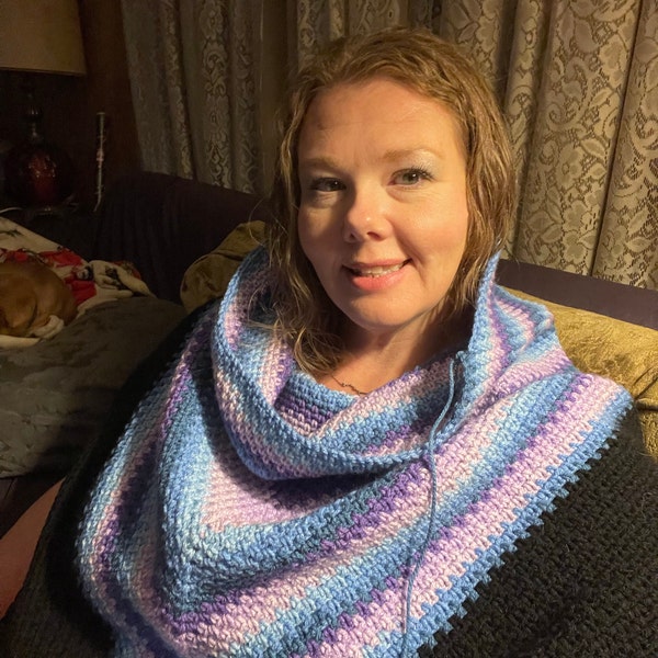 PDF Crochet Pattern - Cozy Hooded Cowl - Easy Women's Scarf - Trendy ...