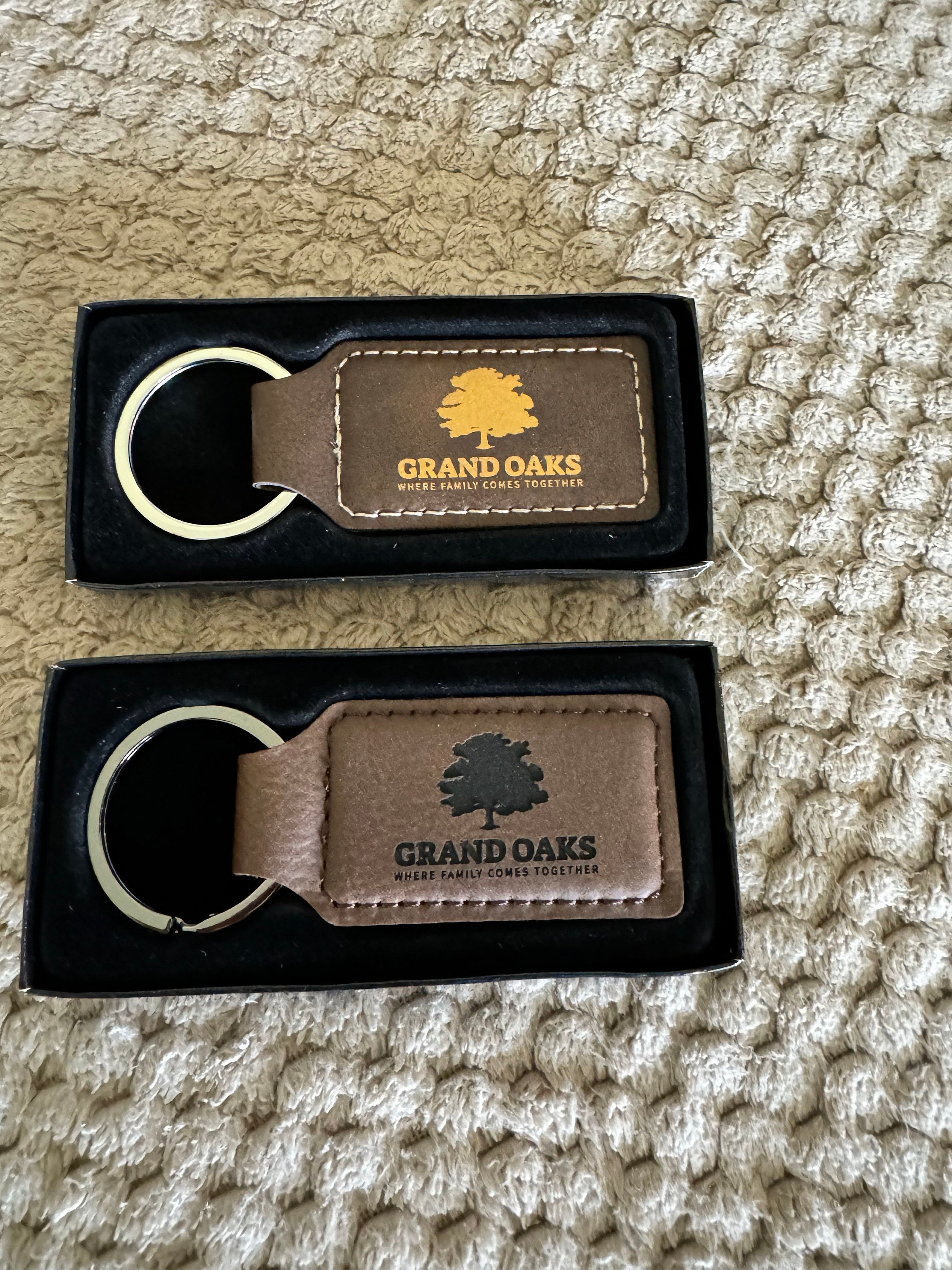 Customer photo of Custom Logo Engraved / Etched Leatherette Keychain from Tony