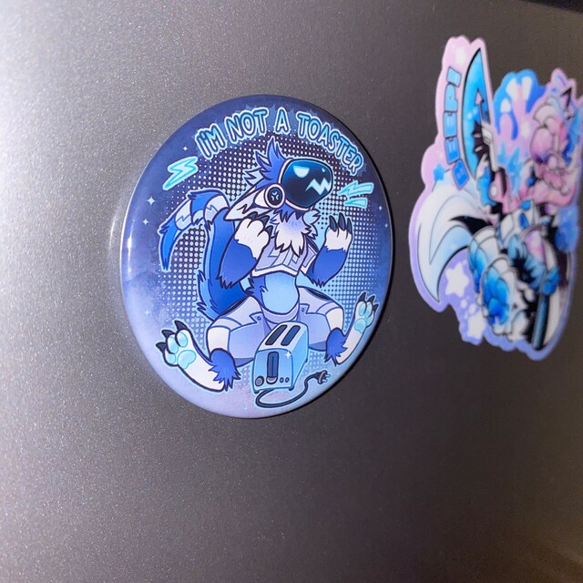 Protogen & Sergal MAGNET / BIG BADGE: Protogen is Not a 