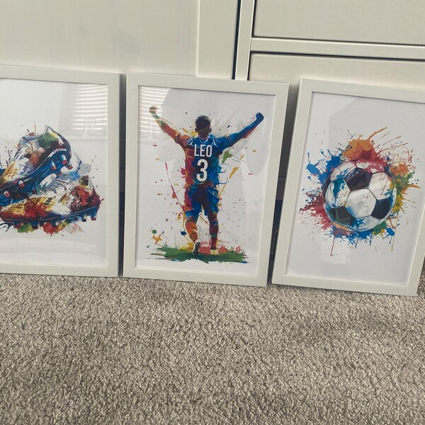 Soccer Wall Art, Soccer Poster, Soccer Prints, Navy Boys Room Decor ...