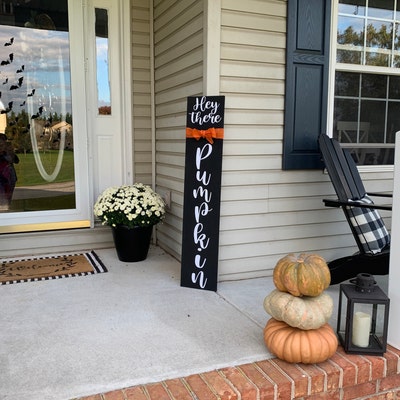Tall Fall Welcome Sign, Pumpkin Welcome Sign, Fall Pumpkin Welcome Sign ...
