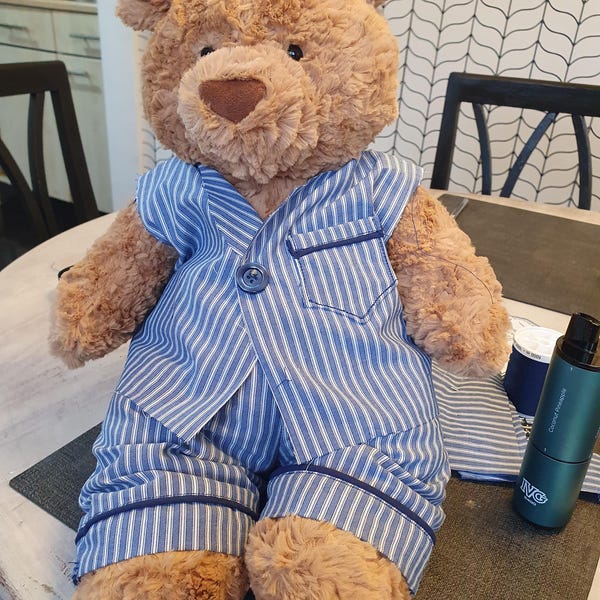PYJAMAS / PAJAMAS Pjs PDF Pattern for Teddy Bear. Fits 15-18 Inch Bears ...