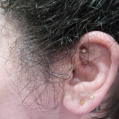 2pcs. 20g 18g 16g 14g Braide IP Seamless Hoop Nose Cartilage