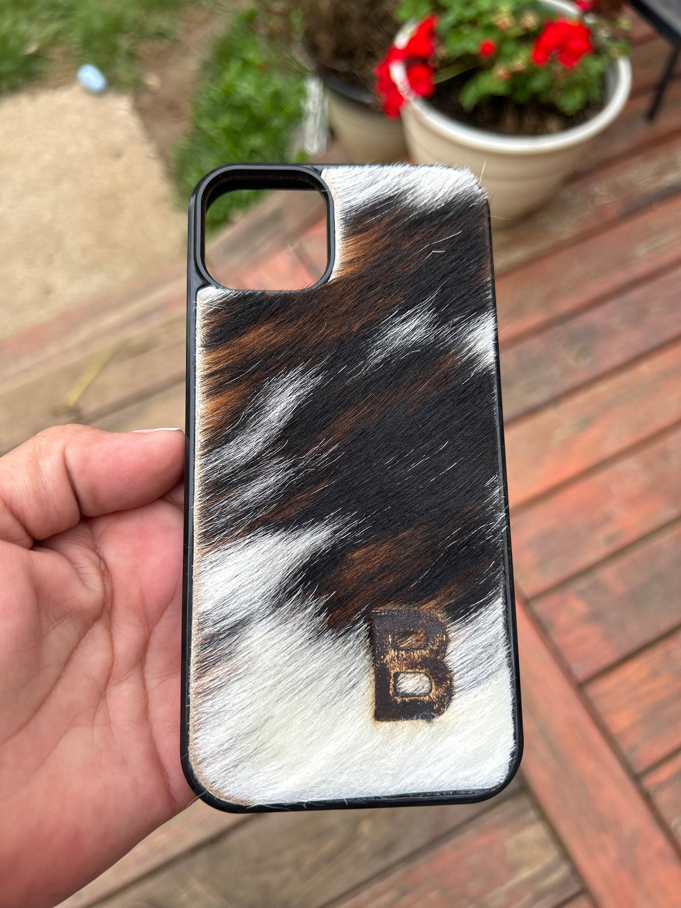 Genuine Hair On Hide, Western Cow iPhone Case, Phone Case