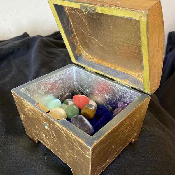 Wooden Box With Key | Unfinished Wood Treasure Chest With Lock Key ...