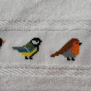 鳥のクロスステッチパターン - 刺繍パターン8個パック - 初心者向けの