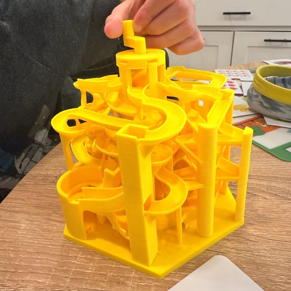 Handcrafted Kinetic Marble Run Machine – Desktop Fidget Toy, STEM ...