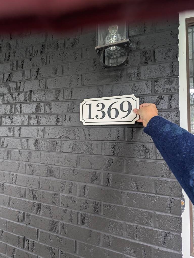 House Numbers Plaque Medium Address Plaque Vertical Custom House Numbers Signs Horizontal HDPE Plastic Weather-Resistant