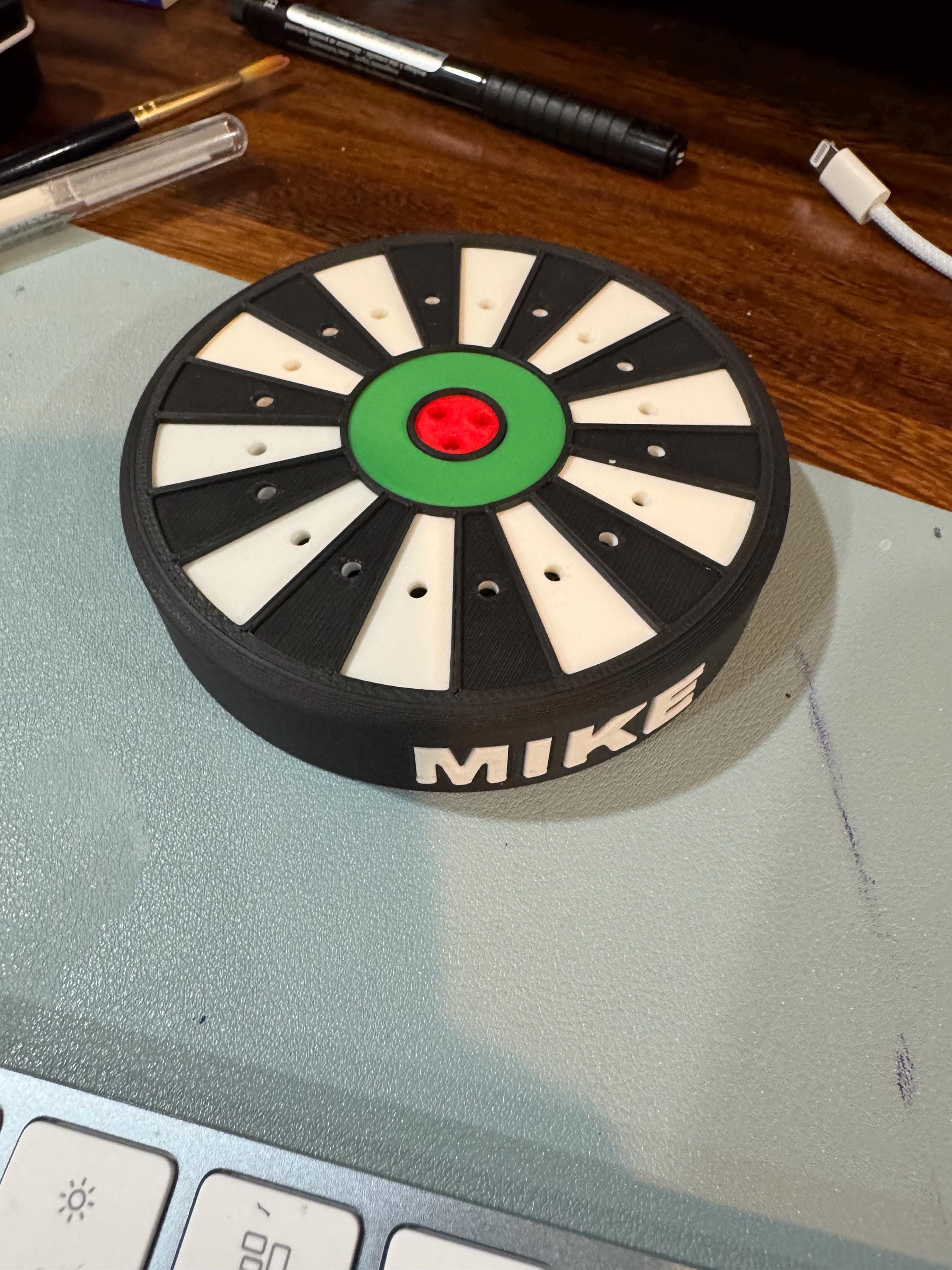 Custom name dart holder