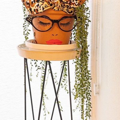 Sassy Soul Sister, Head Face Planter With Glasses, Planter With ...