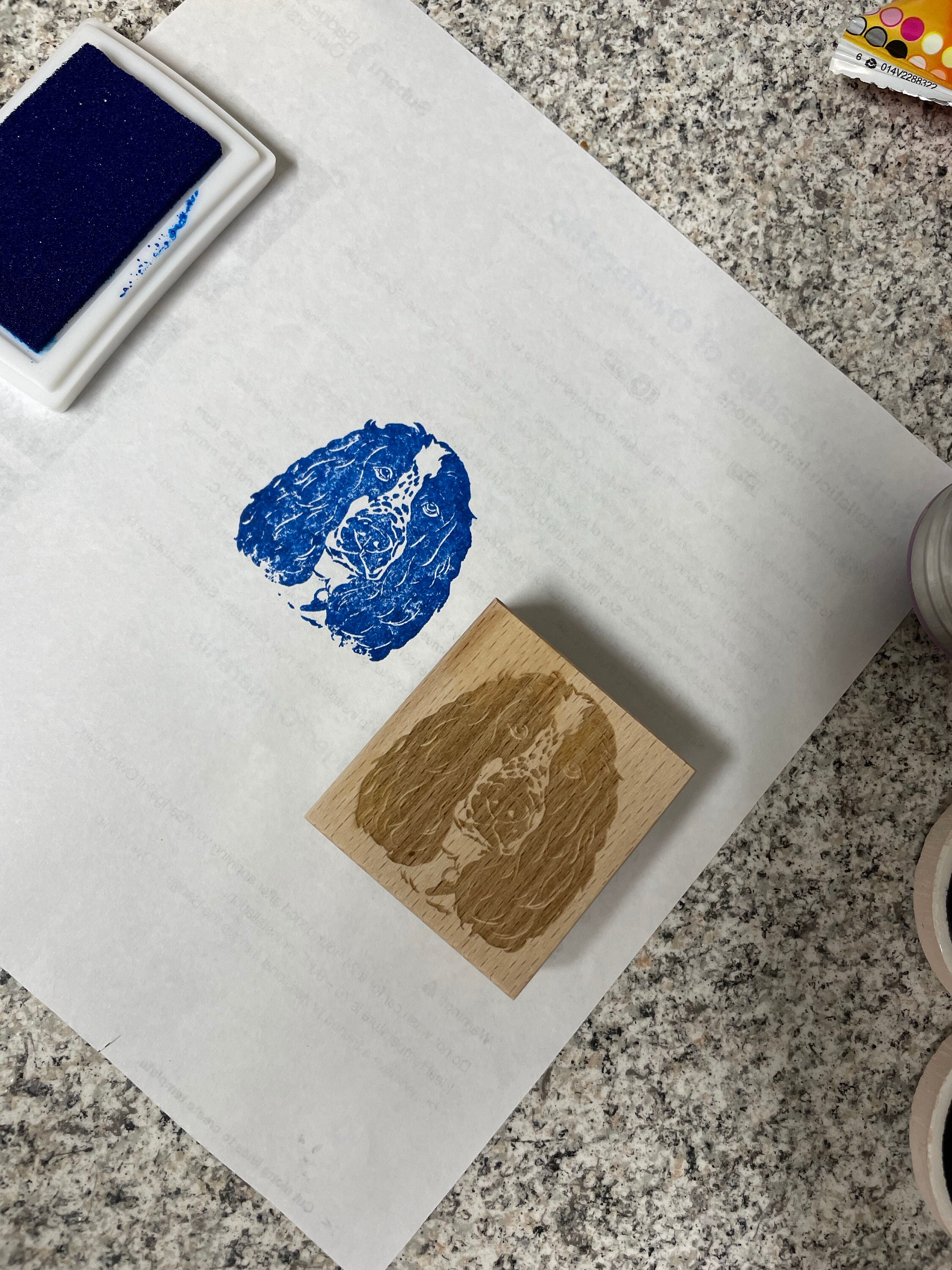 Personalized Custom Pet Rubber Stamp - Hand-Drawn Portraits for Pet Lovers
