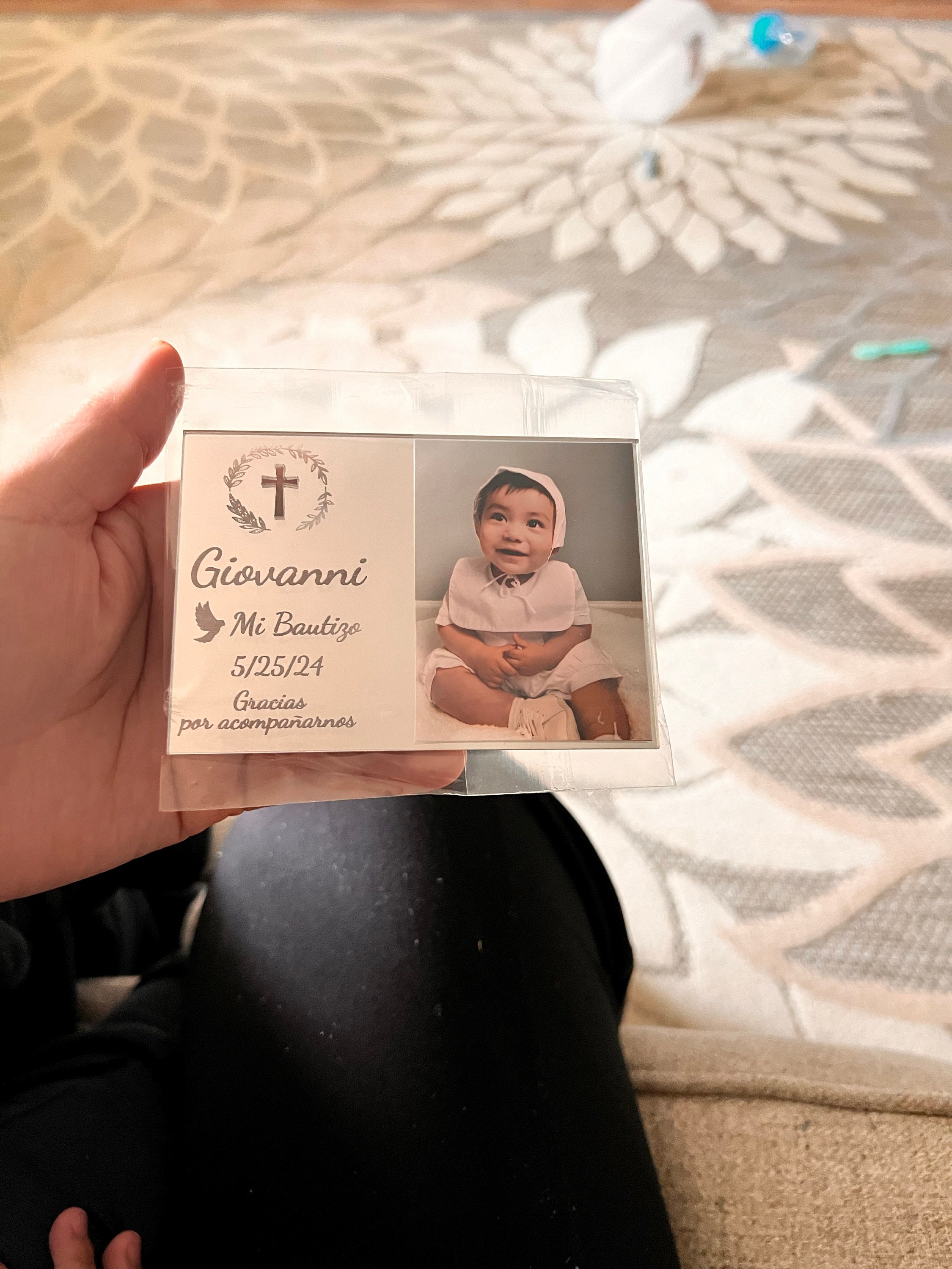 Baptism Photo Magnet Favors, Christening Favors, Mi Bautizo, Baptism Favors Girl, Baptism Photo Frame