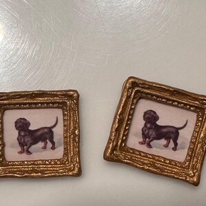 Extra Tiny Miniature Framed Artwork for Vintage Dollhouse Decor