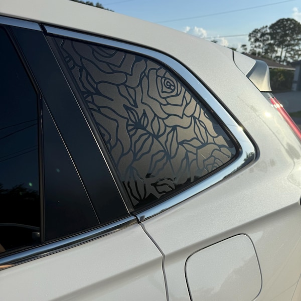 Window Car Sticker Roses Vinyl Decal: Rear Quarter Window, Car Sticker, Full Coverage - Etsy
