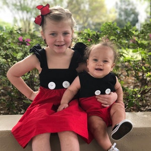 Mickey Mouse Dress Disney Style Dress Baby Girls Dress Girls Dress Little Girls Dress Childs Dress Party Dress Flutter Sleeve Dress Etsy UK