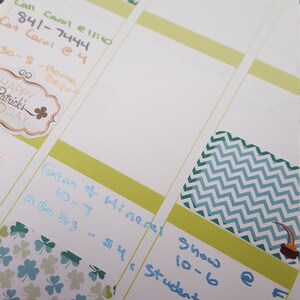 St Patrick's Day Weekly Planner Sticker Kit, St Patricks Day, for Use ...
