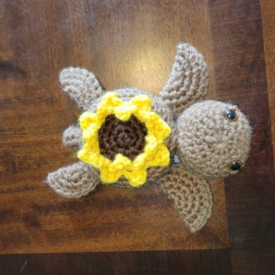 3in1 Digital PDF Crochet Amigurumi Pattern Flower Sea Turtle - Etsy