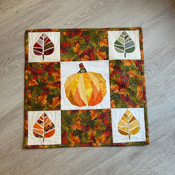 Pumpkin Paper Pieced Autumn Quilt Block Pattern - Etsy