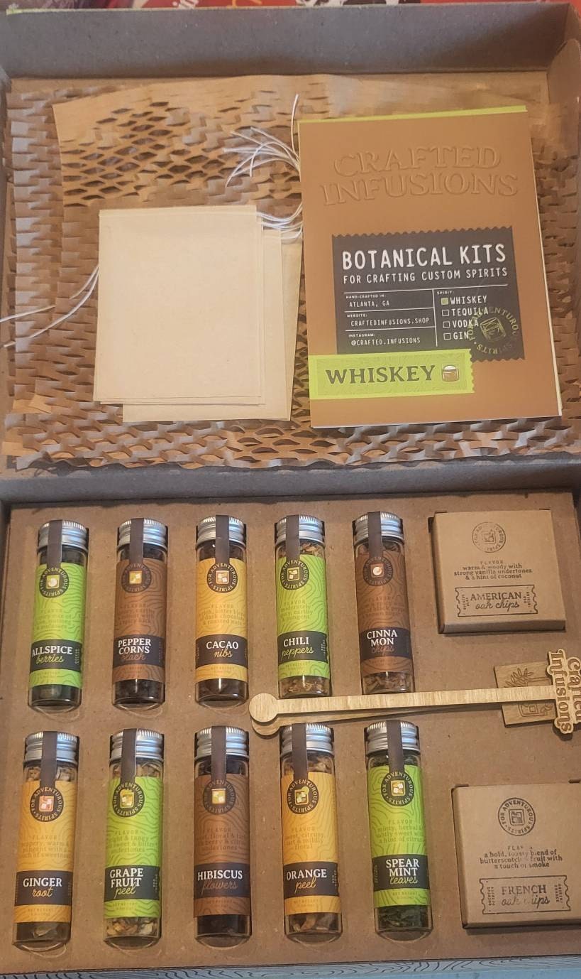 Unique Barware Gift for Dad, Best Whiskey Infusion Kit, Bourbon Birthday Gift for Him, Cocktail Anniversary Present for Husband or Boyfriend