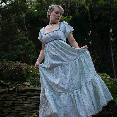 Victorian Tiered Maxi Dress Sewing Digital PDF Pattern Cottage Dress ...