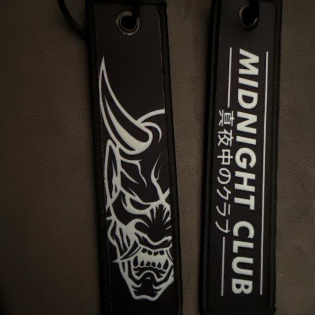 Midnight Club Oni Mask Jet Tag Keychain | Black | JDM Meme Funny