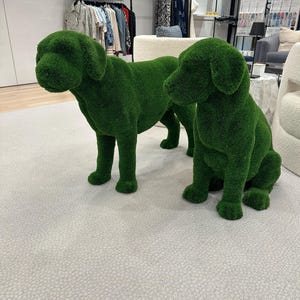 犬のトピアリー（2個セット、緑色）：人工芝装飾 - Etsy 日本