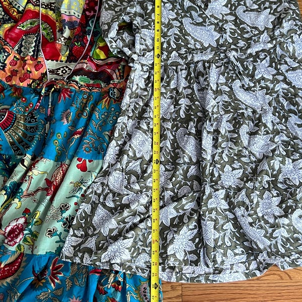 Hand Block Printed Cotton Free Size Dress
