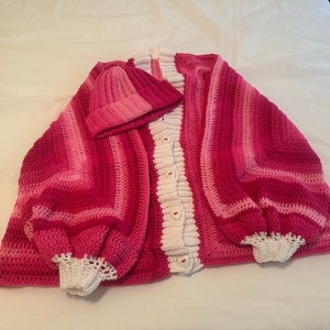 CROCHET PATTERN PDF, the Solid Hexi Cardi, Made to Measure