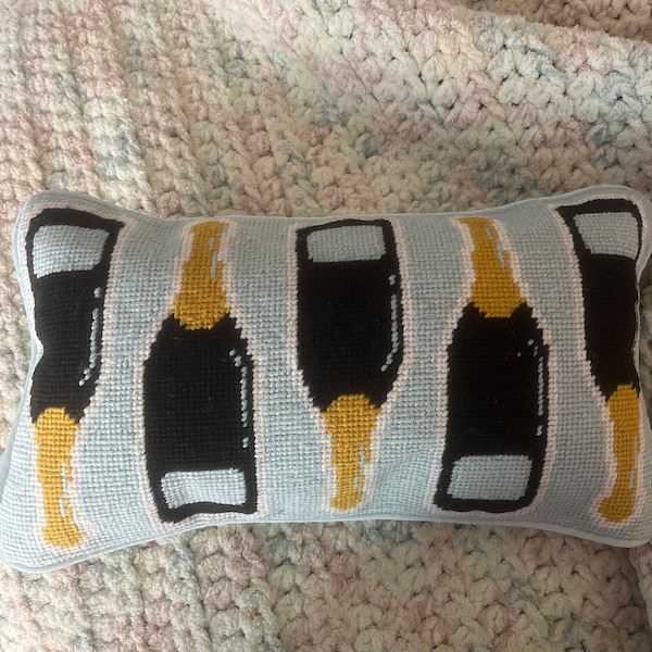 Mixed Drinks Needlepoint Pillow main image 1
