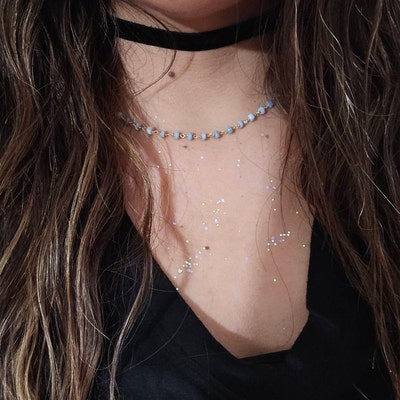 Simple Gemstone Necklace, Minimalist Gift for Her, Tiny Stones ...