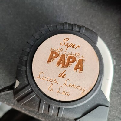 Mètre Ruban Gravé Cadeau Homme - Message Personnalisé "Personne Ne Peut Te Mesurer" - Idée Cadeau Papa, Mari, Grand-Père - 5