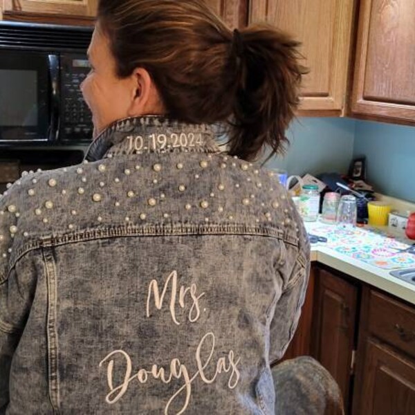 Embroidered Bride Denim Jacket, Bride Jean Jacket, Future Mrs Jacket ...