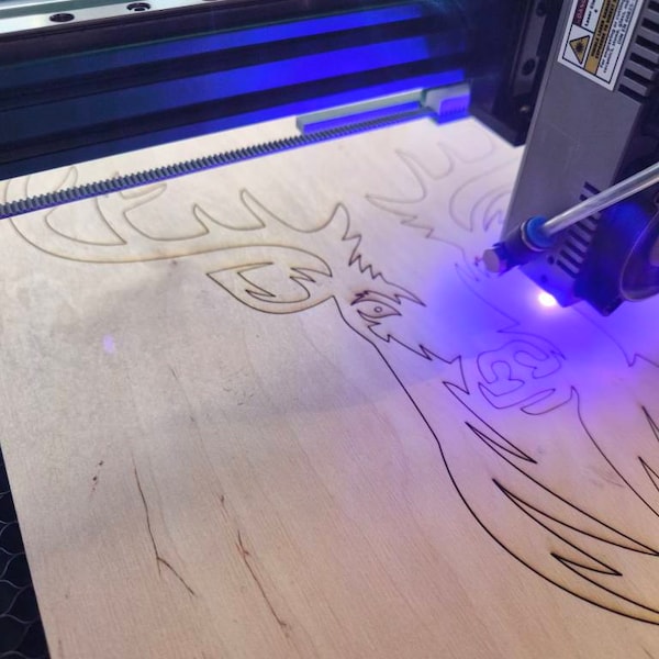 Deer Laser Cut Svg Dxf Files Wall Sticker Engraving Decal Silhouette ...