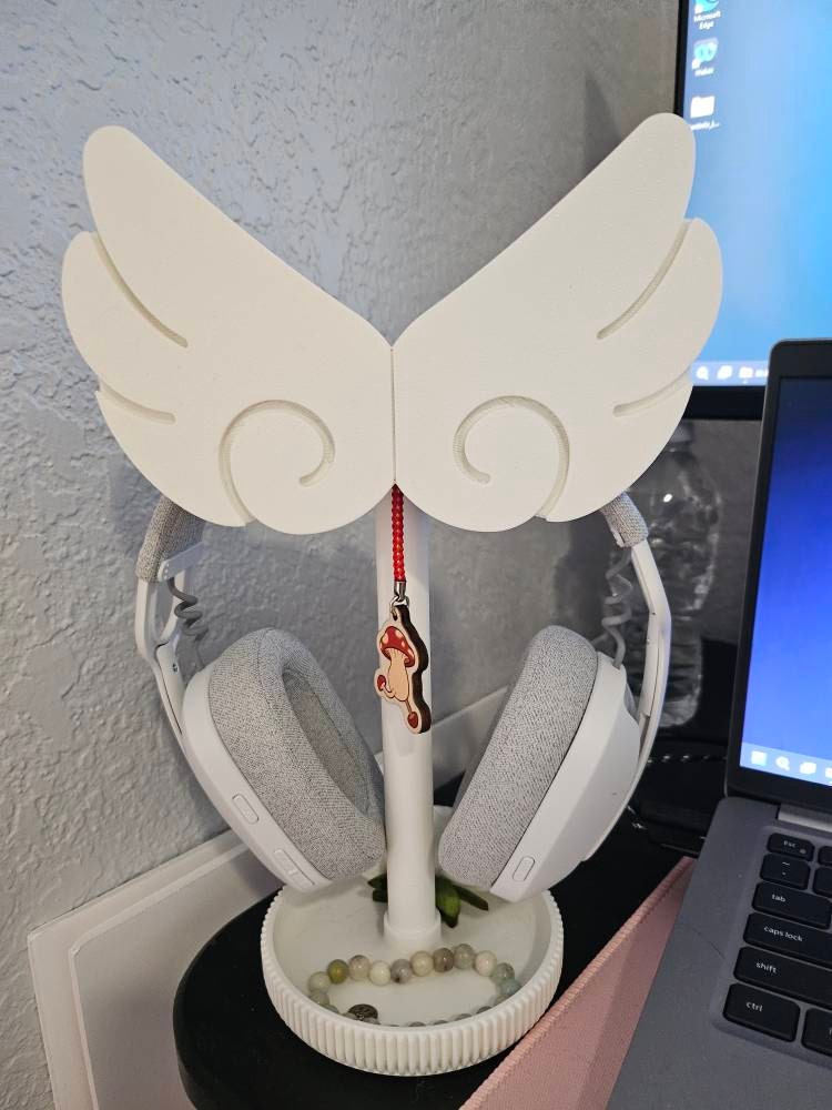Angel Wings Headphone Stand - Elevate Your Desk Setup with Some Charm
