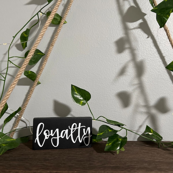 One Little Word - Custom Hand-lettered Wood Sign - Shelf Sitter - Word ...