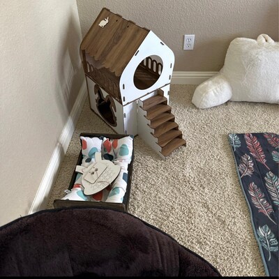 Bungalow Rabbit Houseindoor Rabbit Castle Rabbit Furniture - Etsy