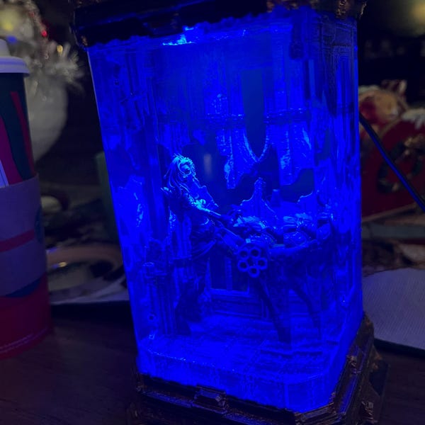 Jinx Arcane Resin Lamp | League of Legends Inspired Epoxy Light ...