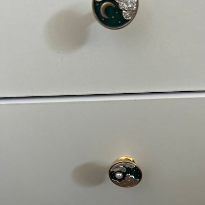 Enamel Sun and Moon Drawer Knobs / Starry Sky Cabinet / Gothic Home ...