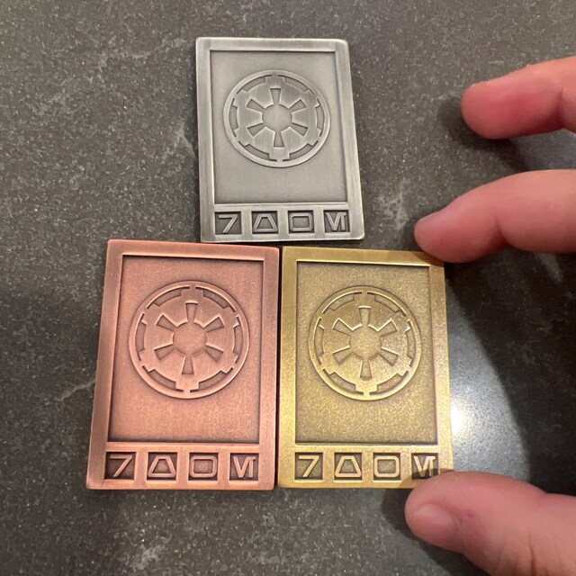 Solid Metal Sabacc Credits - 3 Piece Set In Gold, Silver & Bronze For Star Wars Gaming