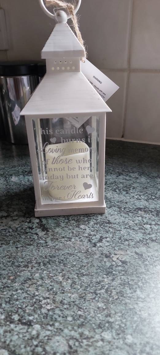 This candle burns in loving memory of those who cannot be here today but are forever in our hearts Memorial Lantern, LED Wedding Lantern