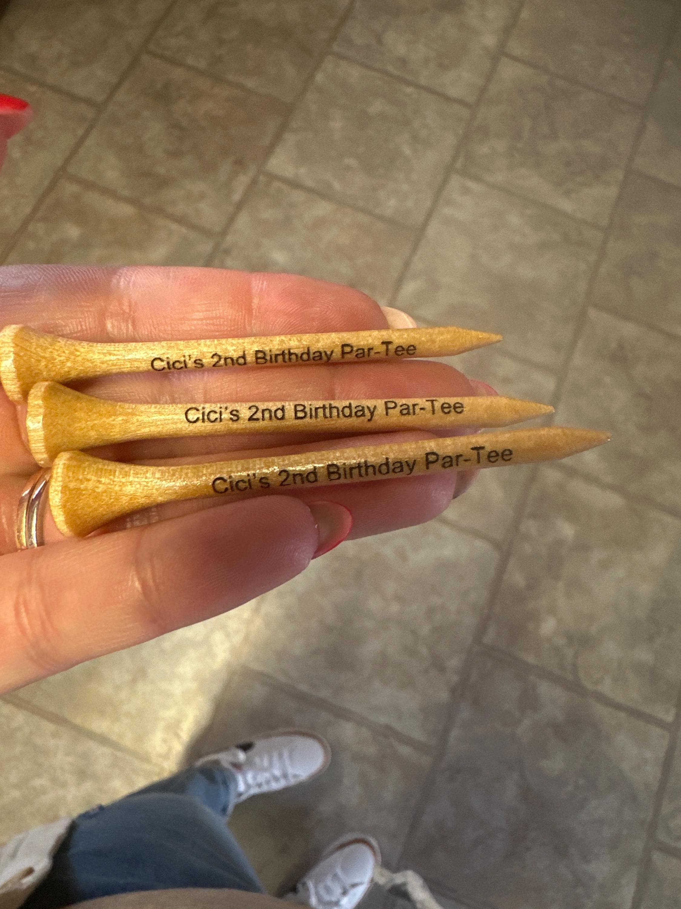Personalized Golf Tees - Laser Engraved Golf Tee - Custom Golf Tees - 3 Golf Tee Colors - Custom Golf Gift 2.75&quot; SMALL ORDERS & BULK