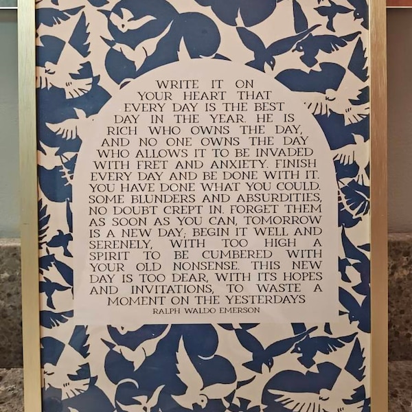 Ralph Waldo Emerson | Write It on Your Heart | Blue and White Poetry ...