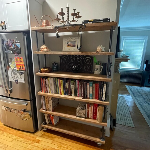 Bookcase With Casters, Bookcase on Wheels, Rustic Bookcase, Wooden