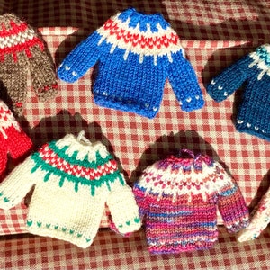 Ornament Mini Sweater Hand Knit - Etsy