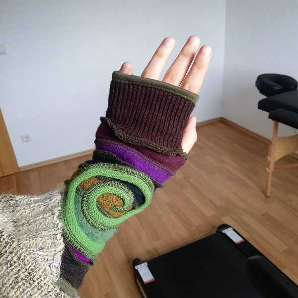Novawo Wolmix vingerloze handschoenen vrouwen armwarmers polswarmer schrijfhandschoenen, zwart, Eén maat
