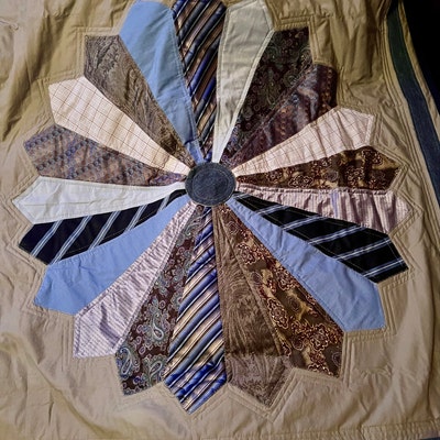 Tie Quilt Custom Handmade, Memory Blanket Made From Clothes ...